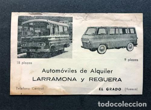 Advertising Catalogs: EL GRADO A&Ntilde;OS 60 / TARJETA AUTOM&Oacute;VILES DE ALQUILER / LARRAMONA Y REGUERA / HUESCA