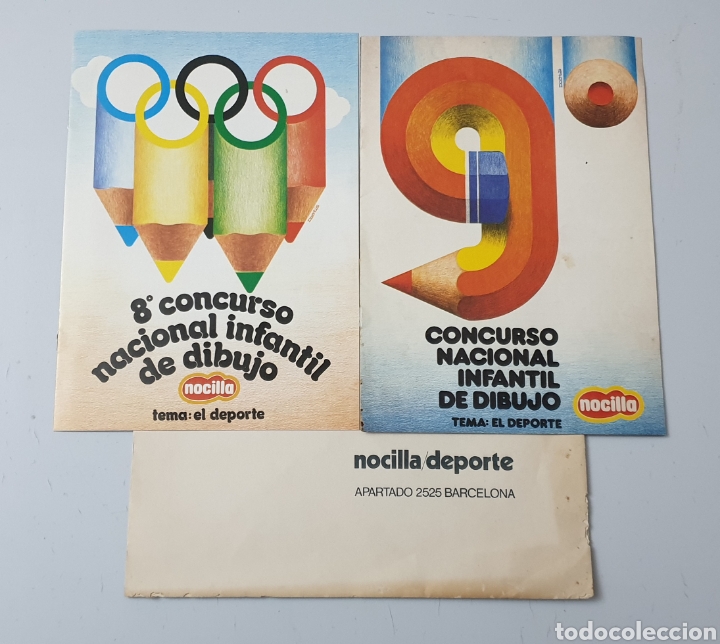 Werbekataloge: LOTE 2 FOLLETOS 8&deg; y 9&deg; CONCURSO NACIONAL INFANTIL DE DIBUJO NOCILLA, 1978/79