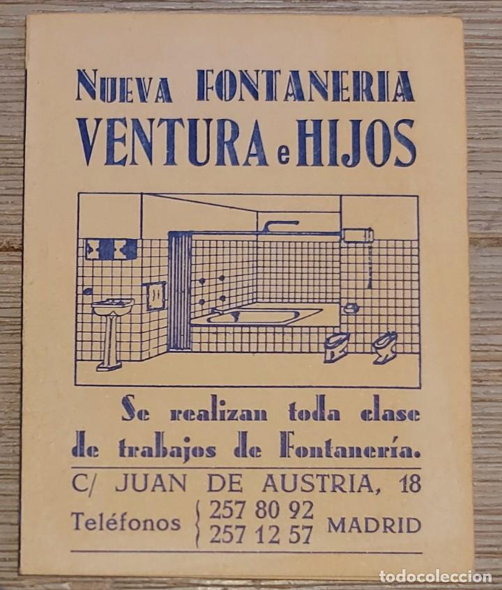 Advertising Catalogs: ANTIGUO DIPTICO DE PUBLICIDAD DE NUEVA FONTANERIA VENTURA E HIJOS - JUAN DE AUSTRIA 28 MADRID - 10,5