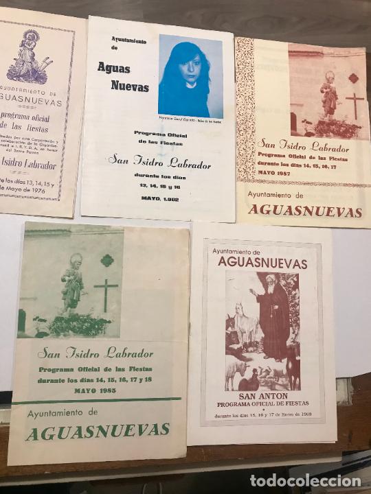 Cat&aacute;logos publicitarios: Albacete cinco programas fiestas de San Isidro labrador en Aguas nuevas 1976,82,85,87 y 88