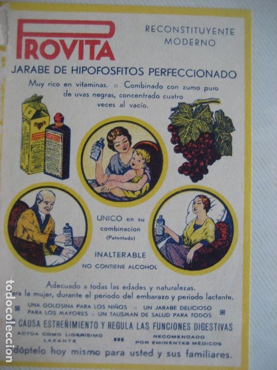 Cat&aacute;logos publicitarios: Farmacia. Provita. Jarabe de Hipofosfitos Perfeccionado. Lysoform. productos antisepticos.