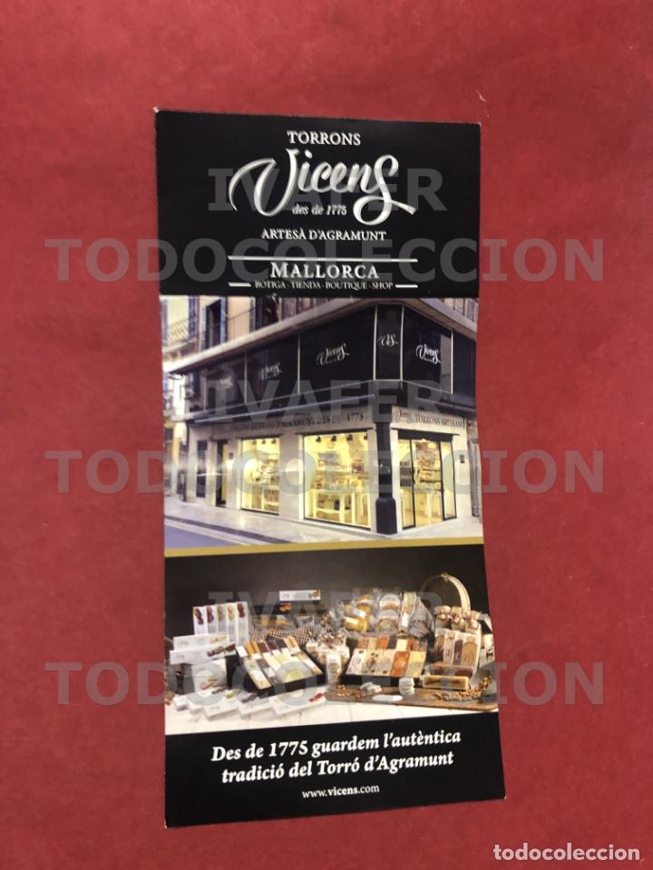 Cat&aacute;logos publicitarios: HOJA FOLLETO TURRONES VICENS, MALLORCA, EN MALLORQUIN, ESPA&Ntilde;OL, INGLES, FRANCES
