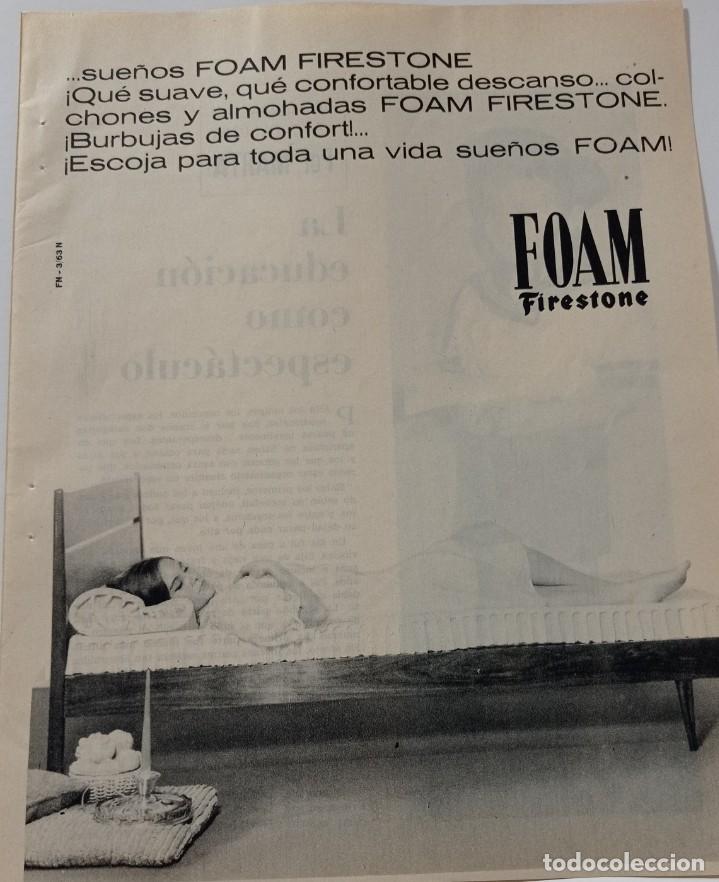 Cataloghi pubblicitari: PULICIDAD COLCHONES FOAM FIRESTONE,HOJA SUELTA PUBLICACION A&Ntilde;OS 60.( 21 X 26 CM ).