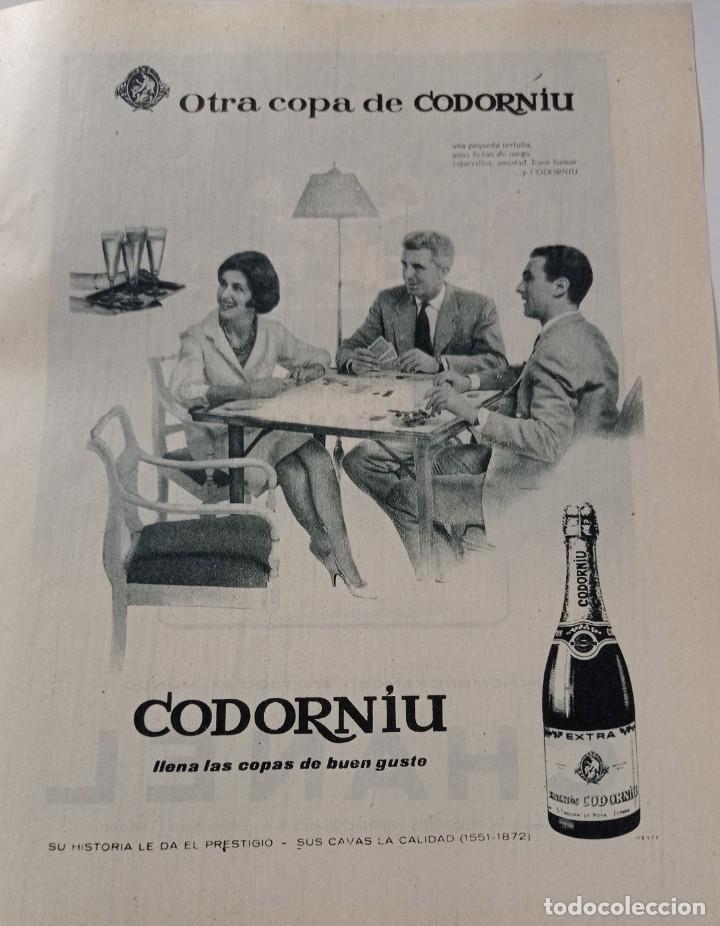 Cat&aacute;logos publicitarios: PUBLICIDAD CAVA CODORNIU, HOJA SUELTA PUBLICACION A&Ntilde;OS 60. ( 21 X 26 CM ).