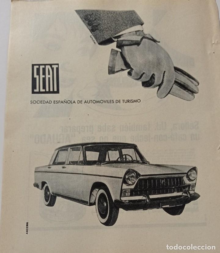 Cat&aacute;logos publicitarios: PUBLICIDAD SEAT. HOJA SUELTA PUBLICACION A&Ntilde;OS 60. ( 21 X 26 CM ).