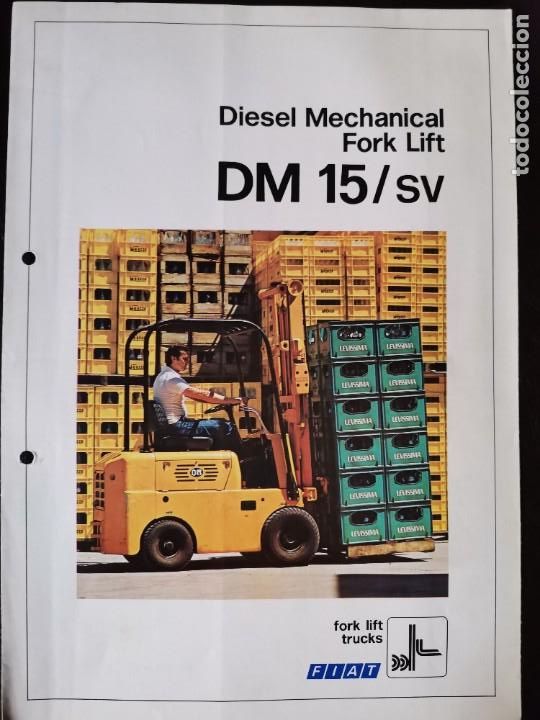 Cat&aacute;logos publicitarios: 1977 CATALOGO FIAT DIESEL MECHANICAL FORK LIFT DM 15 / SV