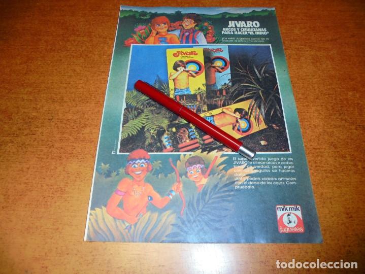 Werbekataloge: PUBLICIDAD JUGUETES 1977: J&Iacute;VARO. ARCOS Y CERBATANAS, DE MIK MIK.