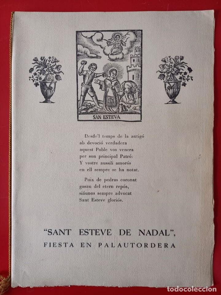 Catalogues publicitaires: SANT ESTEVE DE NADAL, FIESTA DE PALAUTORDERA / TEXTO LUIS MONREAL Y TEJADA /1970