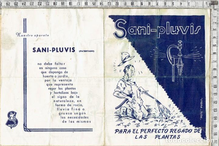 Cat&aacute;logos publicitarios: FOLLETO PUBLICIDAD PRODUCTOS RIEGO ESTILO ASPERSION SANI=PLUS MODELO RECLAMO.