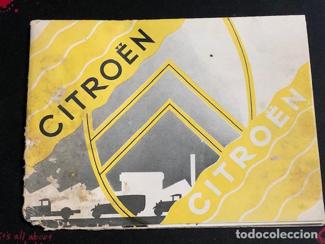 Cat&aacute;logos publicitarios: Antiguo Cat&aacute;logo Camionetas Citro&euml;n . 37,5 X 55,5 cms abierto. Ver deterior en fotos