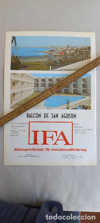 Cat&aacute;logos publicitarios: APARTAMENTOS. IFA. BALCON DE SAN AGUSTIN PALMAS CANARIAS HOJA DE REVISTA 1971 ANUNCIO PUBLICIDAD AD