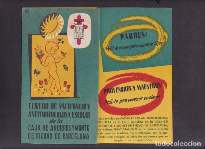 Advertising Catalogs: BARCELONA - CENTRO DE VACUNACI&Oacute;N ANTITUBERCULOSA ESCOLAR - TRIPTICO