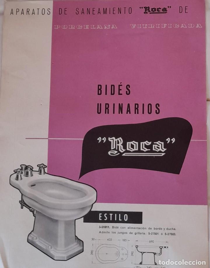 Cat&aacute;logos publicitarios: CAT&Aacute;LOGO DE BID&Eacute;S Y URINARIOS ROCA, D&Iacute;PTICO