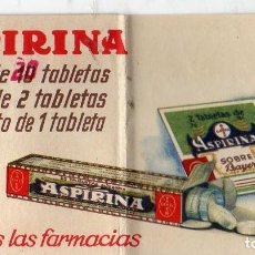 Catálogos publicitarios: PUBLICIDAD DE ASPIRINA PEQUEÑO FOLLETO DESPLEGABLE CON 6 VIÑETASHUMORISTICAS DESPLEGABLE