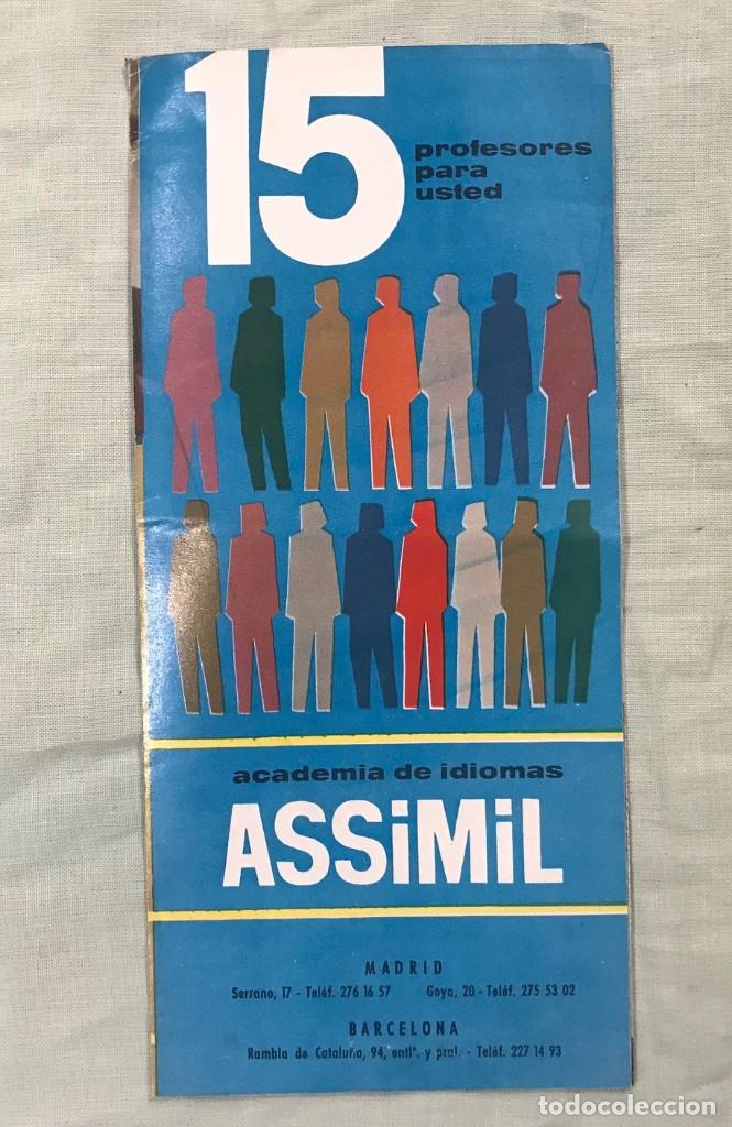 Cat&aacute;logos publicitarios: ASSIMIL ACADEMIA DE IDIOMAS - TRIPTICO -1963 - Foto 1