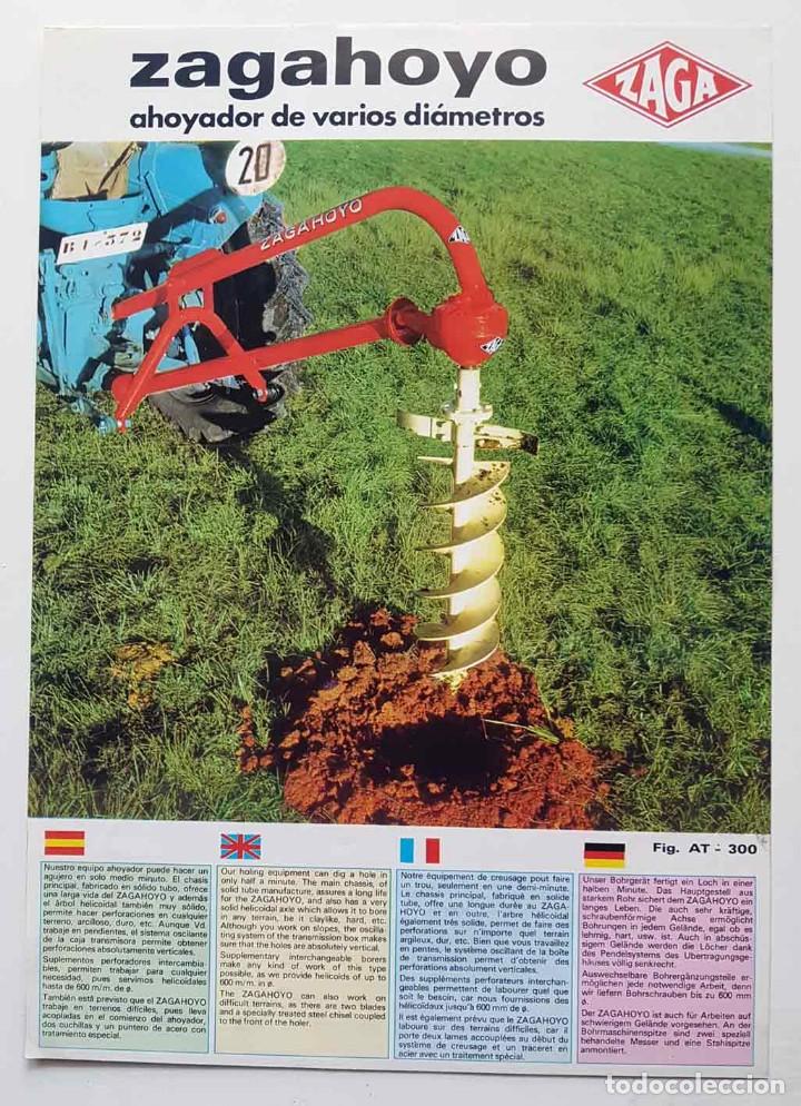 Cat&aacute;logos publicit&aacute;rios: Folleto ZAGA, ahoyador, Durango, c1970/80