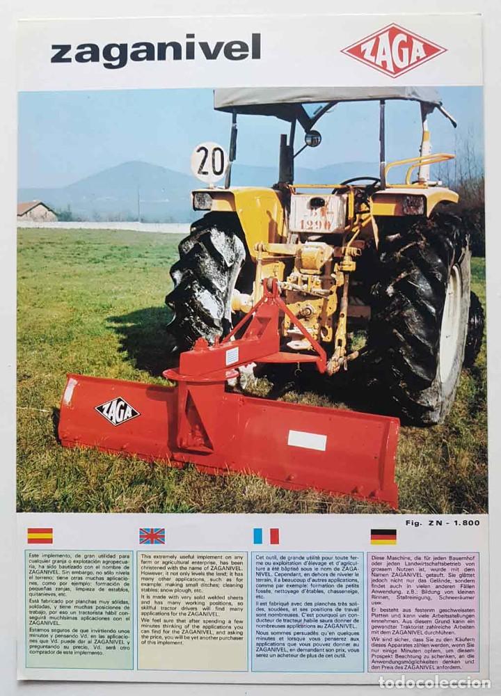 Cat&aacute;logos publicit&aacute;rios: Folleto ZAGA, nivelador, Durango, c1970/80
