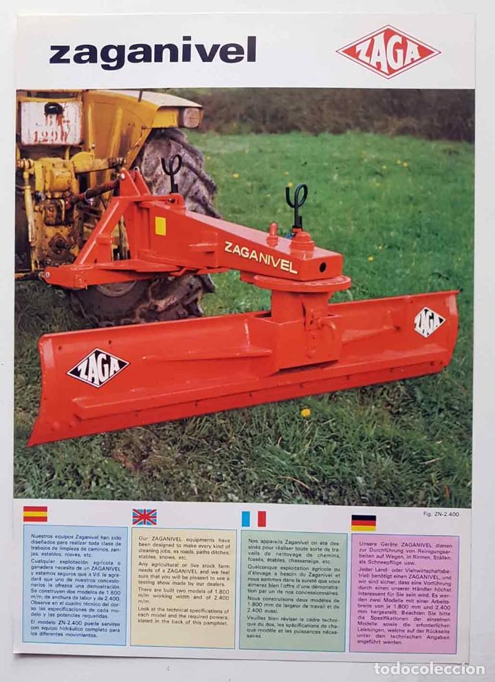 Cat&aacute;logos publicit&aacute;rios: Folleto ZAGA, nivelador, Durango, c1970/80