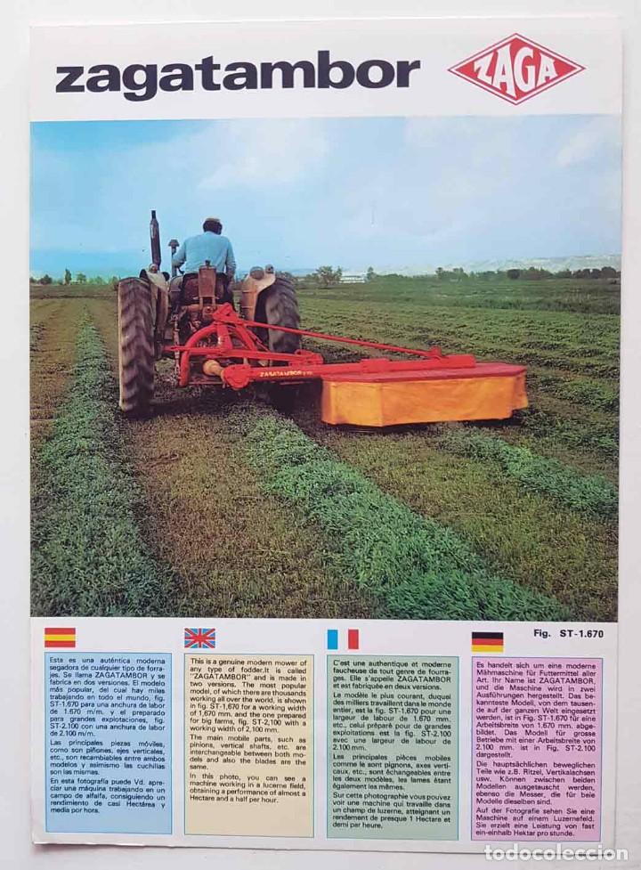 Cat&aacute;logos publicit&aacute;rios: Folleto ZAGA, tambor, Durango, c1970/80