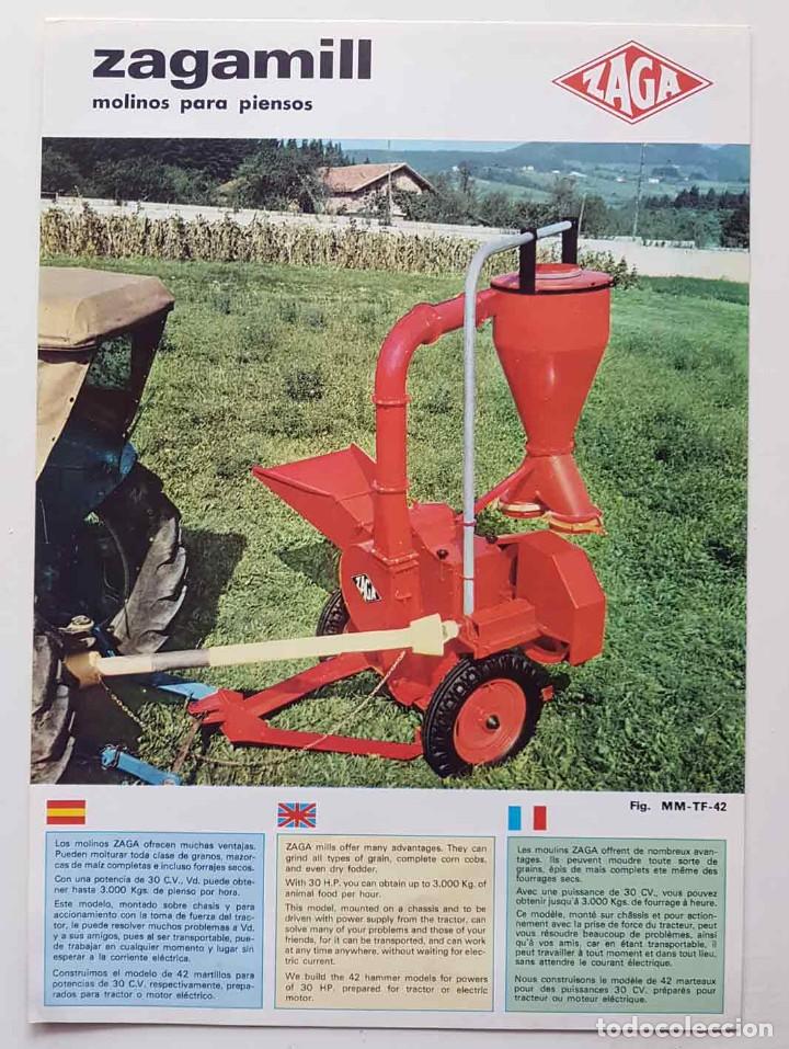 Cat&aacute;logos publicit&aacute;rios: Folleto ZAGA, molino, Durango, c1970/80