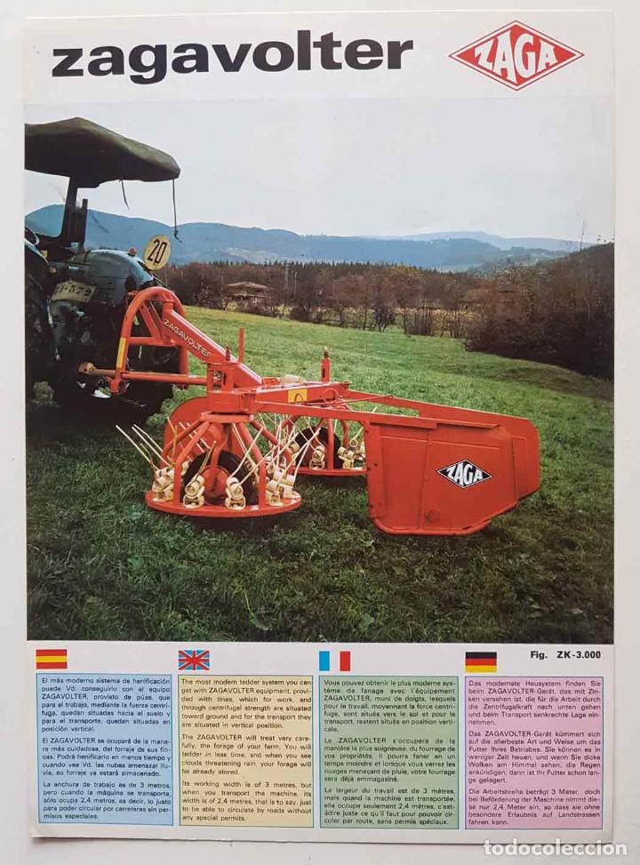 Cat&aacute;logos publicit&aacute;rios: Folleto ZAGA, volteadora, Durango, c1970/80