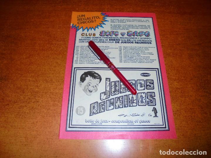Cat&aacute;logos publicitarios: PUBLICIDAD 1981: CLUB ZIPI Y ZAPE REGALA JUEGOS REUNIDOS JEYPER