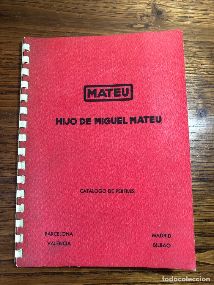 Advertising Catalogs: CAT&Aacute;LOGO DE PERFILES MATEU HIJO DE MIGUEL