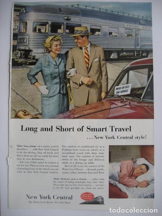 Cataloghi pubblicitari: Ferrocarriles. Trenes. New York Central. Anuncio de revista americana. 25 x17. 1953