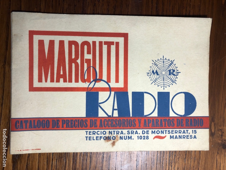 Advertising Catalogs: CAT&Aacute;LOGO DE PRECIOS DE ACCESORIOS Y APARATOS DE RADIO MARGUTI ( MANRESA)