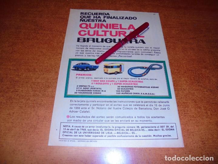 Cat&aacute;logos publicitarios: PUBLICIDAD 1968: QUINIELA CULTURAL BRUGUERA
