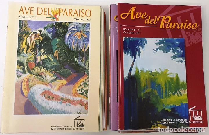 Cat&aacute;logos publicitarios: AVE DEL PARAISO. BOLETINES ASOCIACION AMIGOS DEL JARDIN BOTANICO-HISTORICO DE LA CONCEPCION. MALAGA.