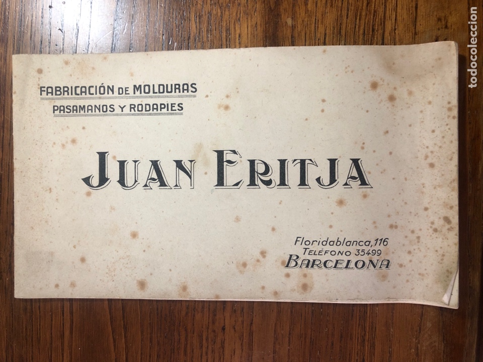 Advertising Catalogs: CATALOGO FABRICACI&Oacute;N MOLDURAS PADAMANOS Y RODAPI&Eacute;S ERITJA 1920&rsquo;s,INDUSTRIAS MADRIGUERA BARCELONA