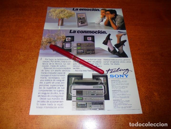 Cat&aacute;logos publicitarios: PUBLICIDAD 1984: LINEA FEELING DE SONY