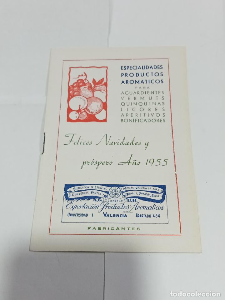 Catalogues publicitaires: CATALOGO. PRODUCTOS AROM&Aacute;TICOS PARA LICORES. FELICITACION A&Ntilde;O 1955. VALENCIA. VER INTERIOR
