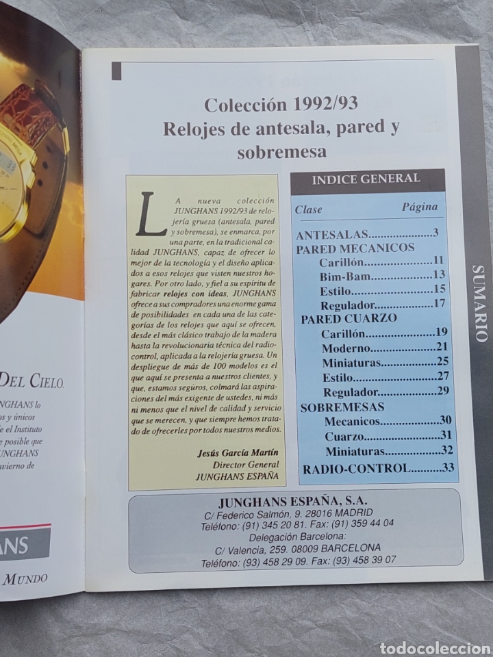Cat&aacute;logos publicitarios: Cat&aacute;logo Junghans. 18 p&aacute;ginas. 1992/93 . - Foto 3