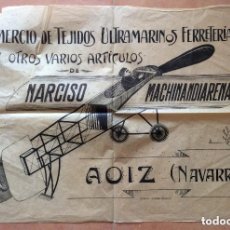 Catálogos publicitarios: NARCISO MACHIANDIARENA ,COMERCIO DE TEJIDOS ULTRAMARINOS-AOIZ NAVARRA. Lote 323903853