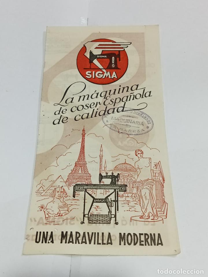 Catalogues publicitaires: FOLLETO PUBLICITARIO. SIGMA. LA MAQUINA DE COSER ESPA&Ntilde;OLA DE CALIDAD. ILUSTRADO. VER INTERIOR