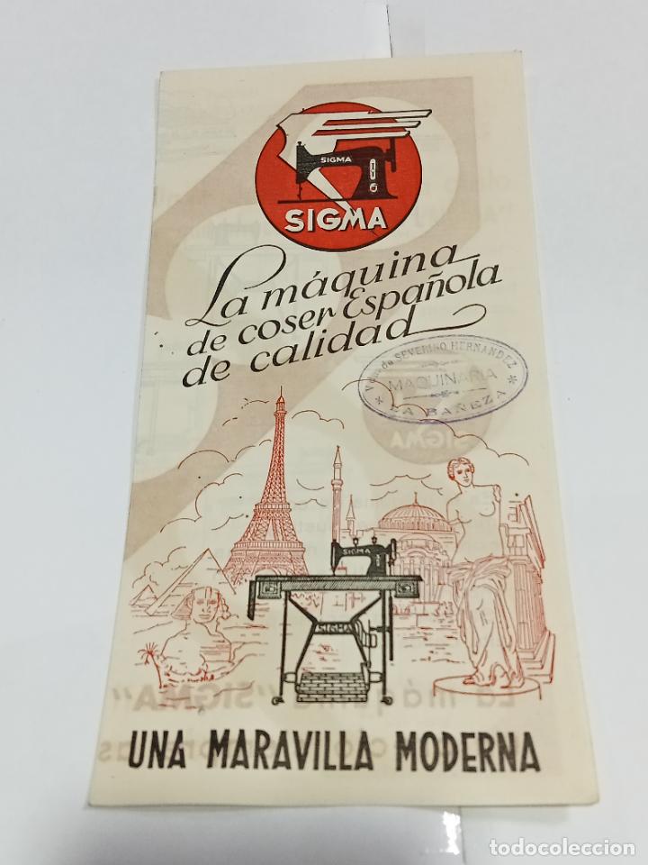 Catalogues publicitaires: FOLLETO PUBLICITARIO. SIGMA. LA MAQUINA DE COSER ESPA&Ntilde;OLA DE CALIDAD. ILUSTRADO. VER INTERIOR