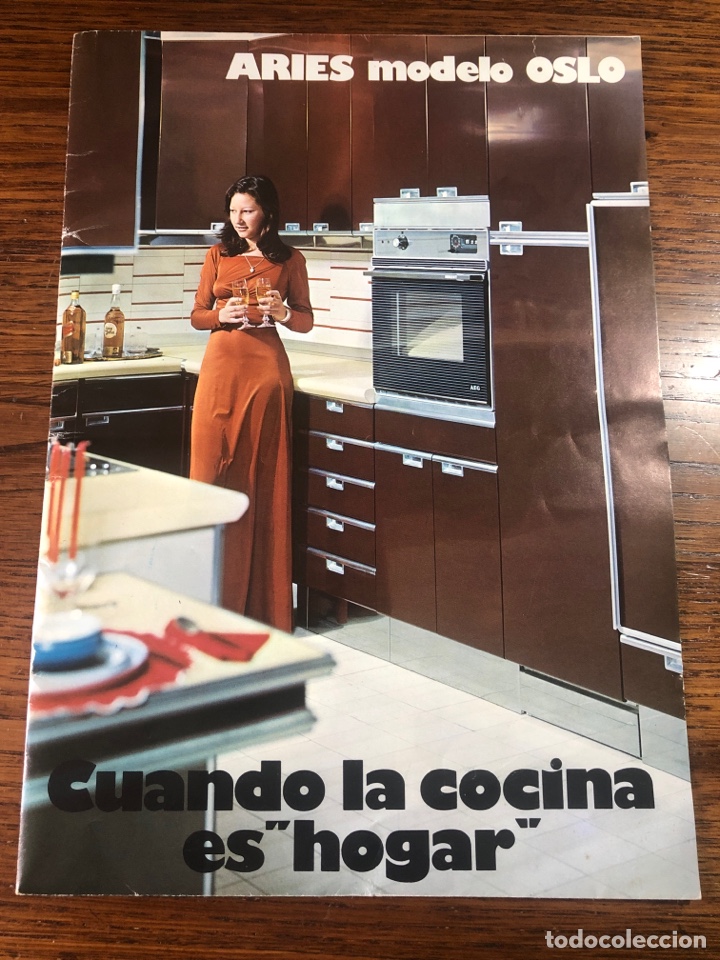 Cat&aacute;logos publicitarios: FOLLETO CAT&Aacute;LOGO MUEBLES COCINA ARIES MODELO OSLO 1970&rsquo;s