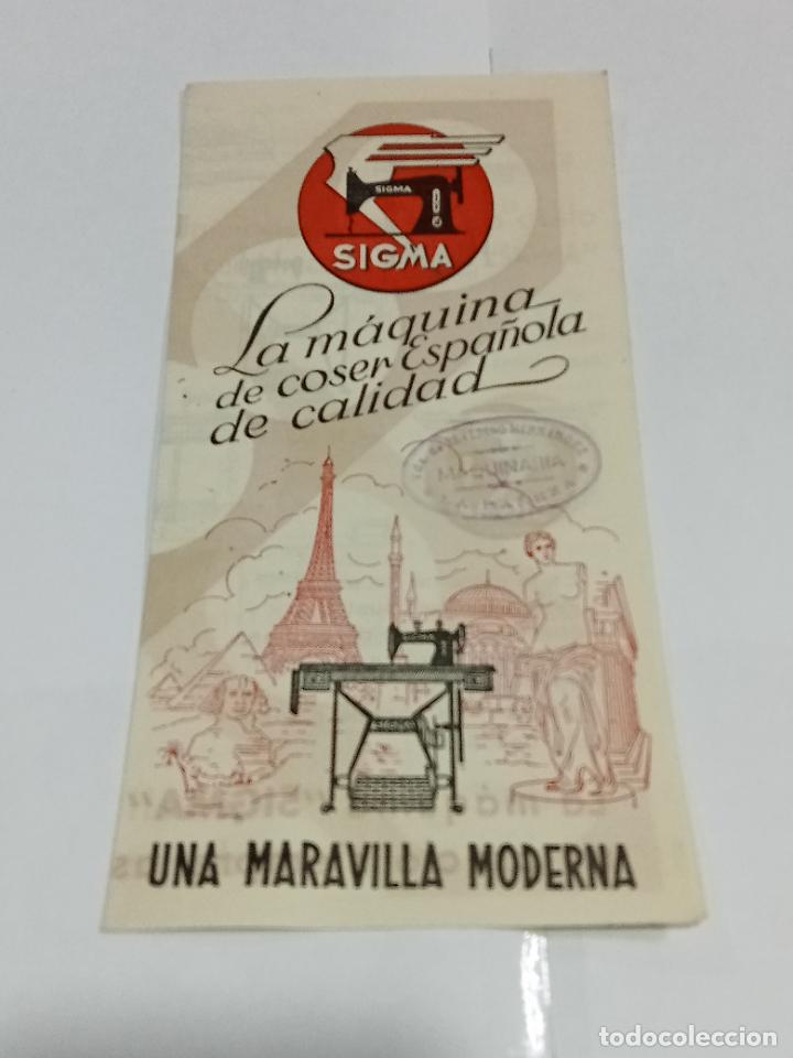 Catalogues publicitaires: FOLLETO PUBLICITARIO. SIGMA. LA MAQUINA DE COSER ESPA&Ntilde;OLA DE CALIDAD. ILUSTRADO. VER INTERIOR