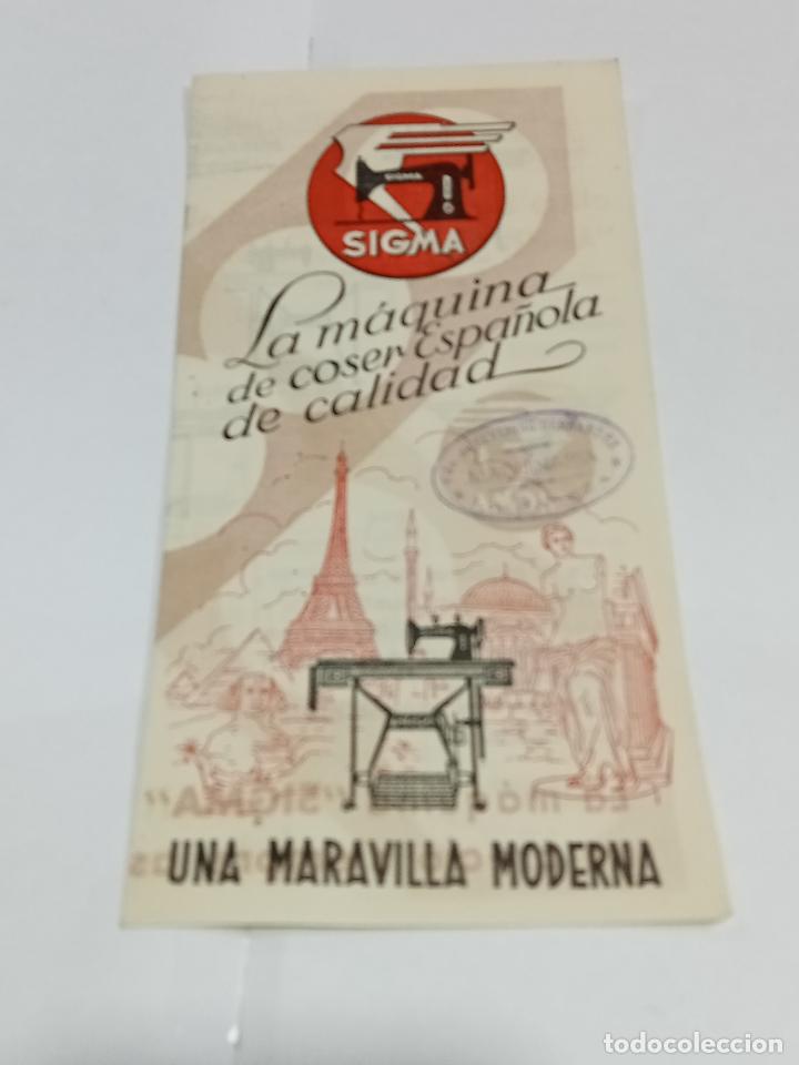 Catalogues publicitaires: FOLLETO PUBLICITARIO. SIGMA. LA MAQUINA DE COSER ESPA&Ntilde;OLA DE CALIDAD. ILUSTRADO. VER INTERIOR