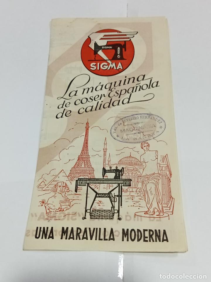 Catalogues publicitaires: FOLLETO PUBLICITARIO. SIGMA. LA MAQUINA DE COSER ESPA&Ntilde;OLA DE CALIDAD. ILUSTRADO. VER INTERIOR