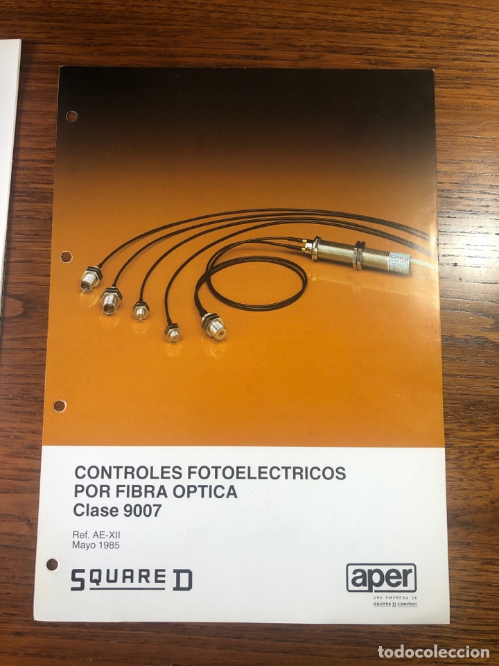 Cat&aacute;logos publicitarios: HOJA FOLLETO CAT&Aacute;LOGO CONTROLES FOTOEL&Eacute;CTRICOS FIBRA &Oacute;PTICA 1985