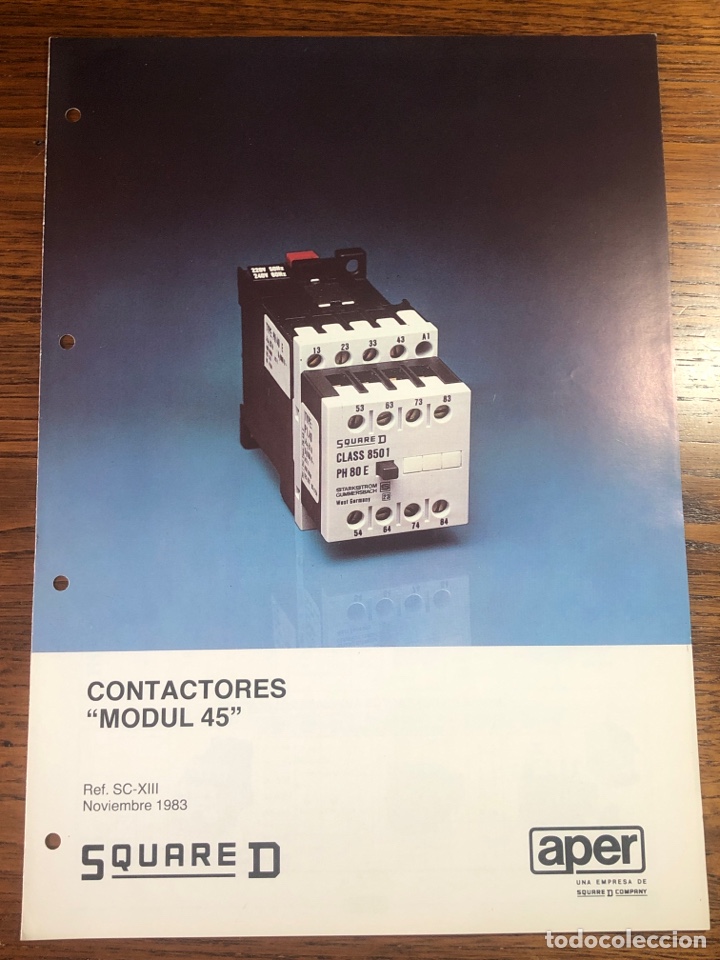 Cat&aacute;logos publicitarios: FOLLETO CAT&Aacute;LOGO CONTACTORES MODUL 45 SQUARED 1983
