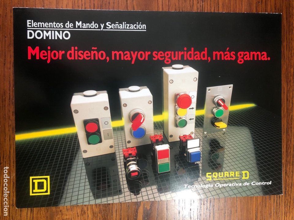 Cat&aacute;logos publicitarios: FOLLETO CAT&Aacute;LOGO ELEMENTOS DE MANDO Y SE&Ntilde;ALIZACI&Oacute;N DOMINO SQUARED 1986