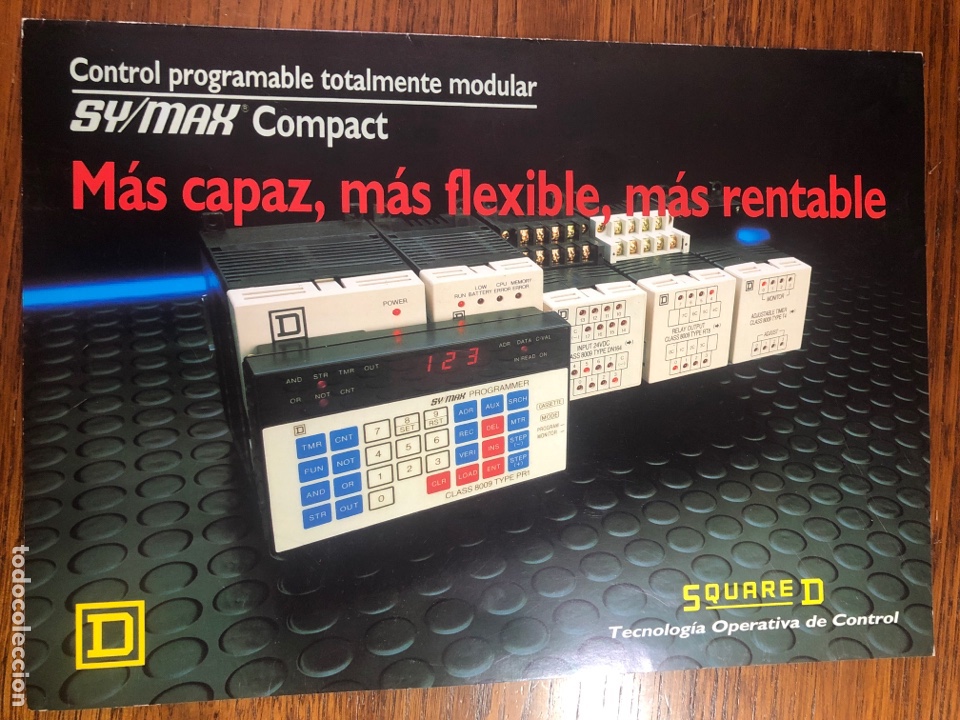 Cat&aacute;logos publicitarios: FOLLETO CAT&Aacute;LOGO CONTROL PROGRAMABLE MODULAR SY MAX COMPACT SQUARED 1985 - Foto 1