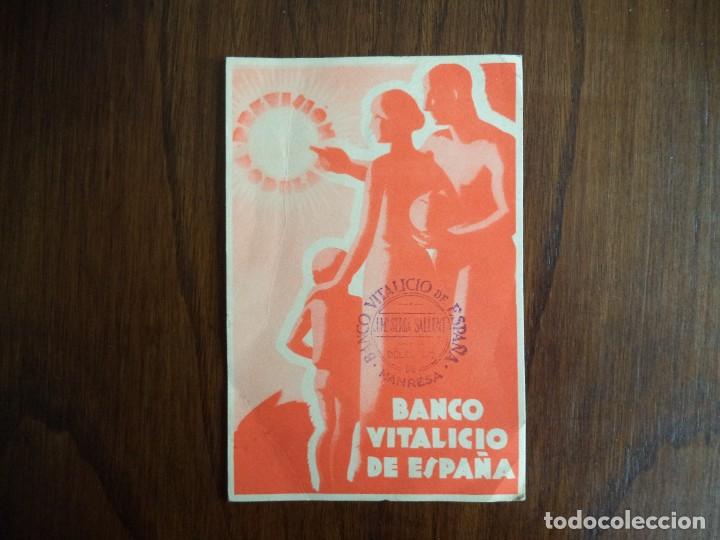 Werbekataloge: Folleto mano publicidad Banco Vitalicio de Espa&ntilde;a.