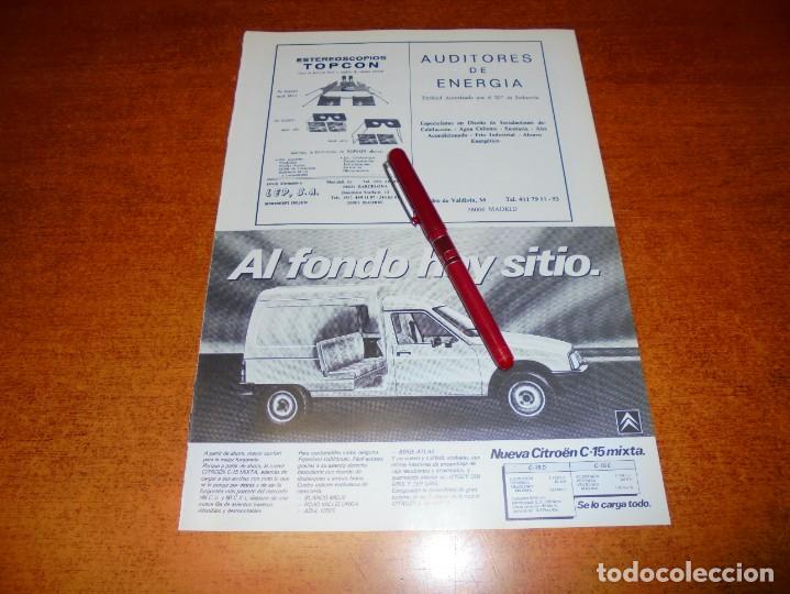 Cat&aacute;logos publicitarios: PUBLICIDAD 1985: CITRO&Euml;N C-15 MIXTA / ESTEREOSCOPIOS TOPCON / FORET /