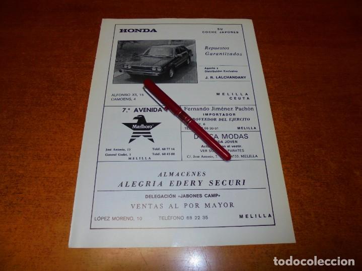 Cat&aacute;logos publicitarios: PUBLICIDAD 1985: EMPRESAS DE CEUTA / GODINO/ CHANO/ DOYCA/ 7&ordf; AVENIDA/ REPUESTOS HONDA/ ALMAVA/