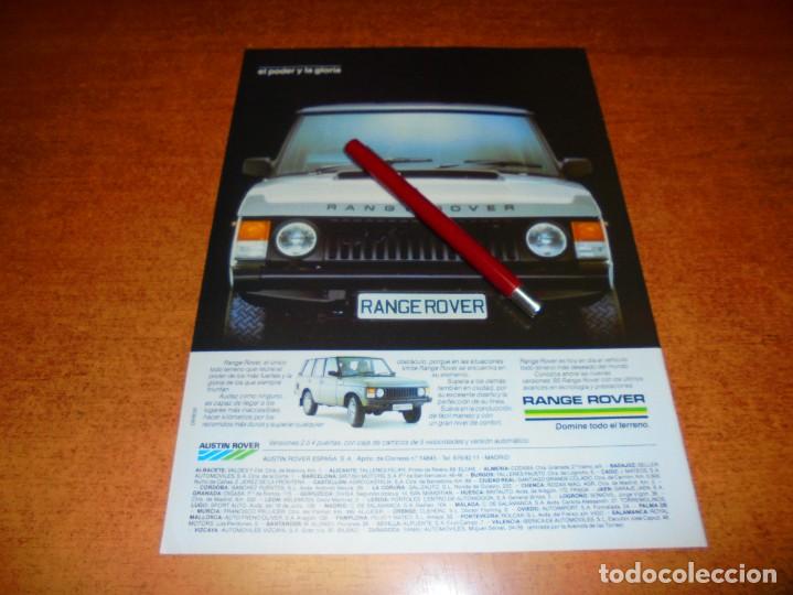 Cat&aacute;logos publicitarios: PUBLICIDAD 1984: RANGE ROVER. AUSTIN ROVER ESPA&Ntilde;A.